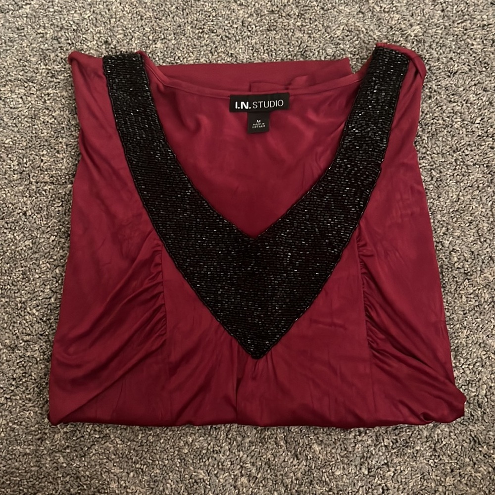 I.N. Studio soft flowy blouse shirt